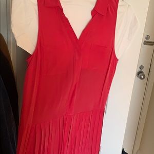 Hot pink Joie silk pleated dress size S
